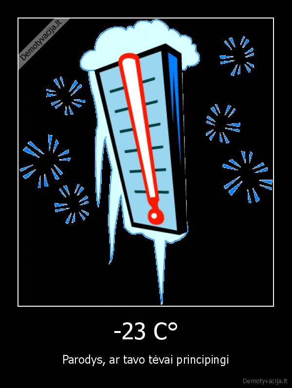 -23 C° - Parodys, ar tavo tėvai principingi