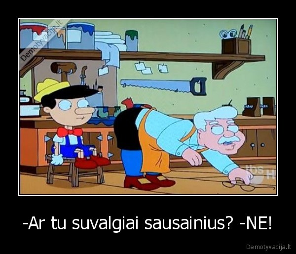 -Ar tu suvalgiai sausainius? -NE! - 