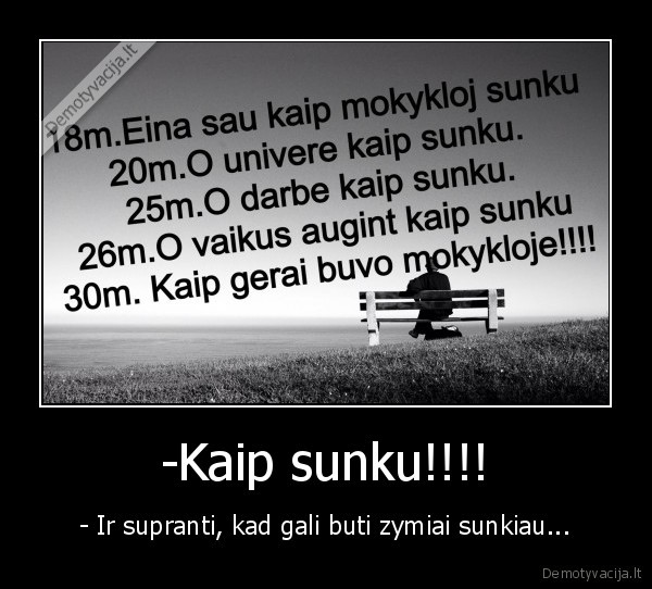 -Kaip sunku!!!! - - Ir supranti, kad gali buti zymiai sunkiau...