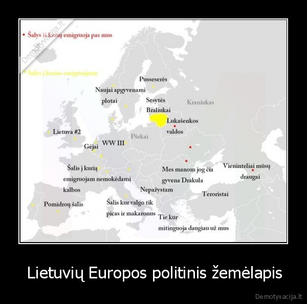  Lietuvių Europos politinis žemėlapis - 