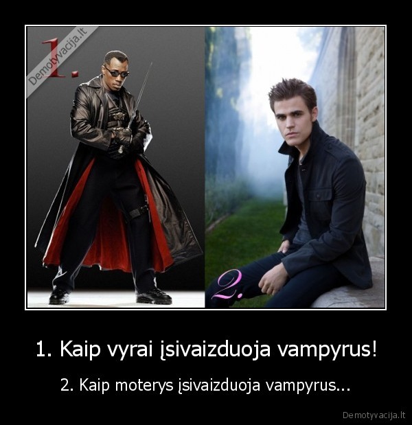 1. Kaip vyrai įsivaizduoja vampyrus! - 2. Kaip moterys įsivaizduoja vampyrus...