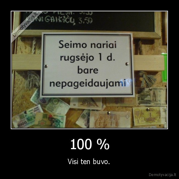 100 % - Visi ten buvo.