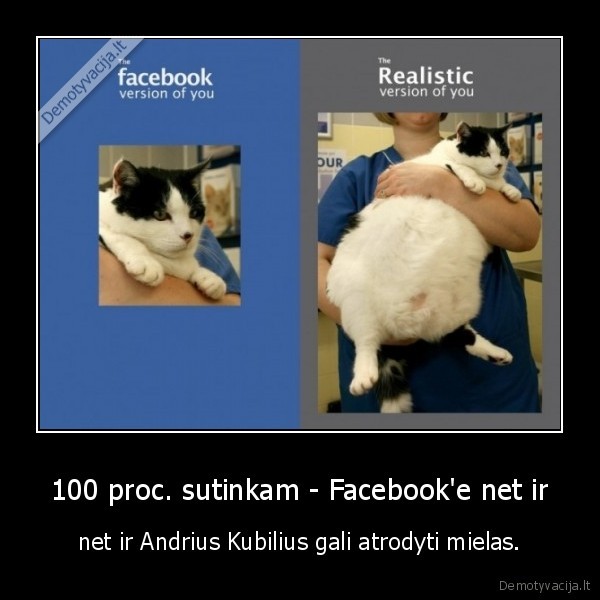 100 proc. sutinkam - Facebook'e net ir - net ir Andrius Kubilius gali atrodyti mielas.