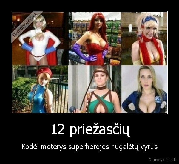 12 priežasčių - Kodėl moterys superherojės nugalėtų vyrus