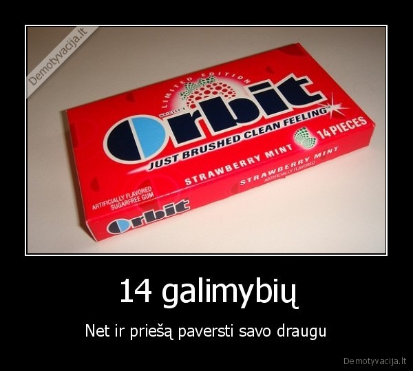 14 galimybių - Net ir priešą paversti savo draugu