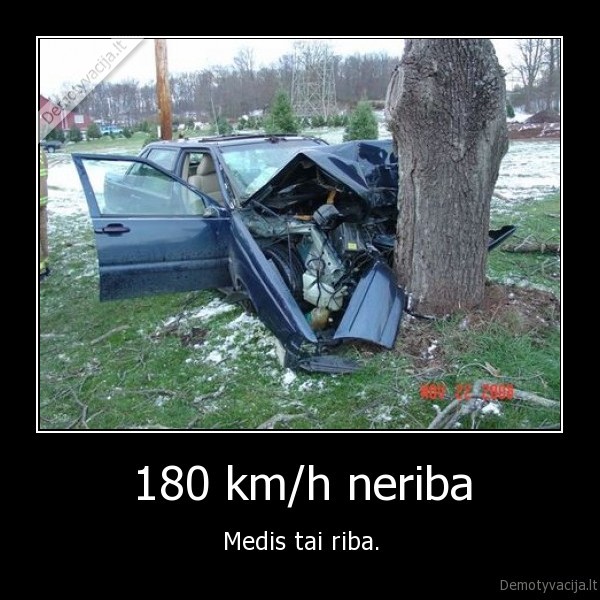 180 km/h neriba - Medis tai riba.