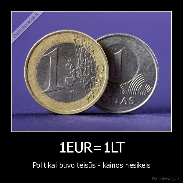 1EUR=1LT - Politikai buvo teisūs - kainos nesikeis