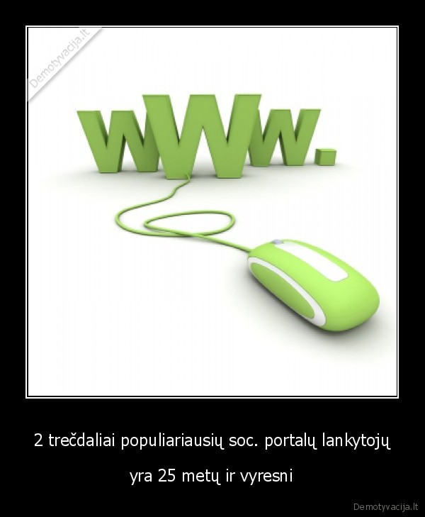 2 trečdaliai populiariausių soc. portalų lankytojų - yra 25 metų ir vyresni
