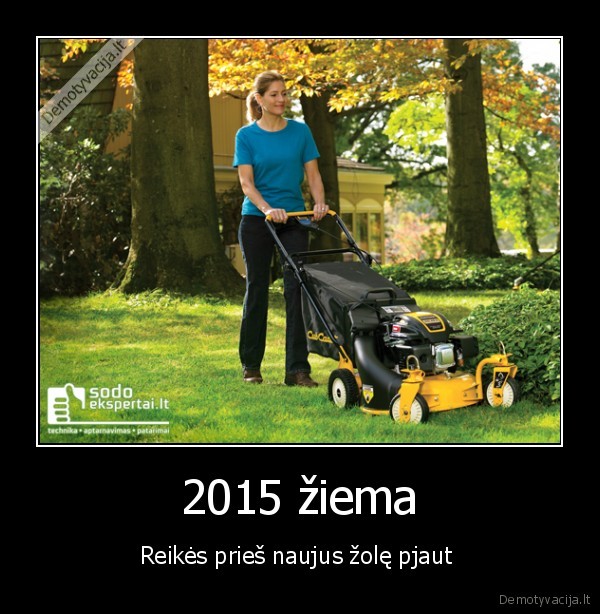 2015 žiema - Reikės prieš naujus žolę pjaut 