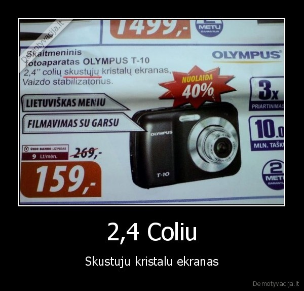 2,4 Coliu - Skustuju kristalu ekranas