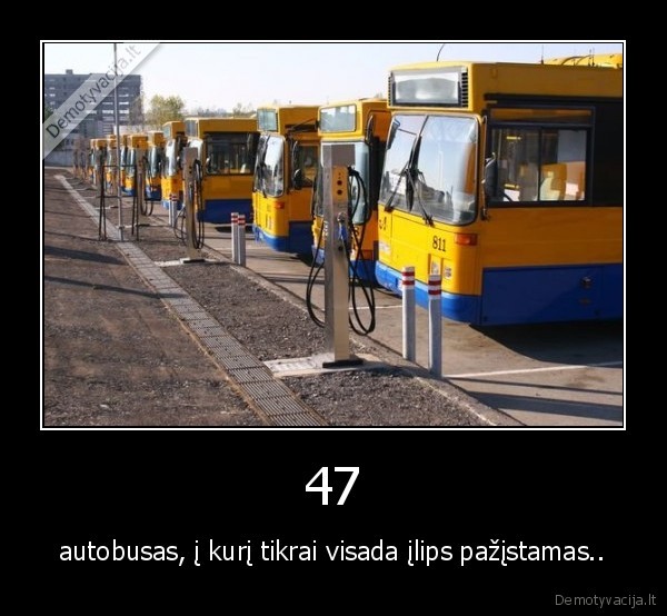 47 - autobusas, į kurį tikrai visada įlips pažįstamas..