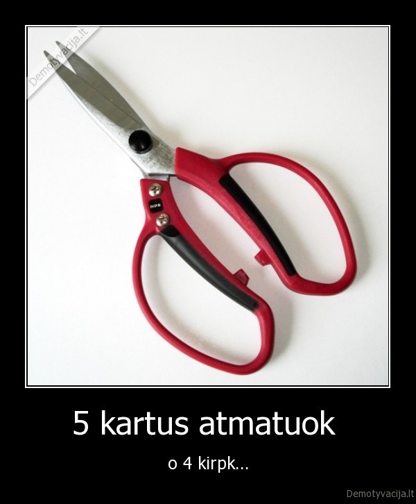 5 kartus atmatuok  - o 4 kirpk...