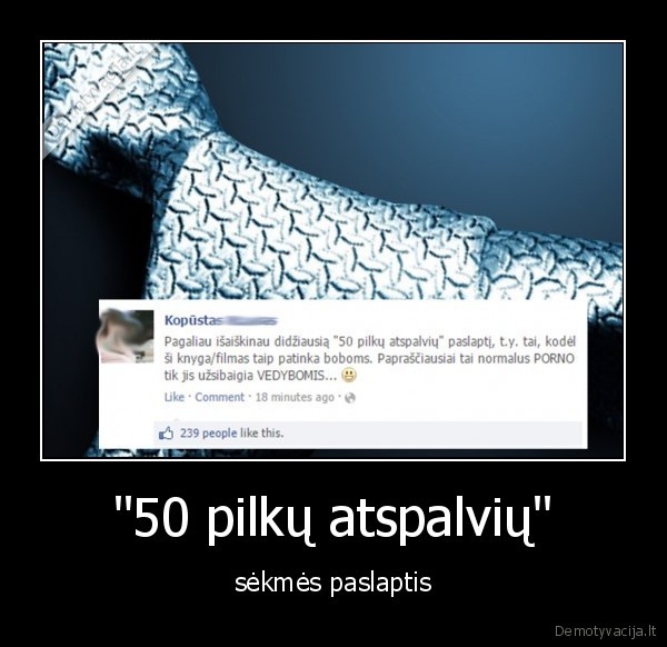 "50 pilkų atspalvių" - sėkmės paslaptis