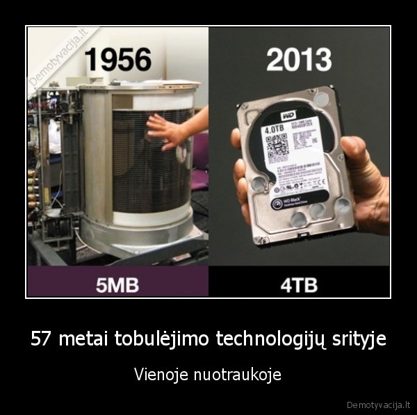 57 metai tobulėjimo technologijų srityje - Vienoje nuotraukoje