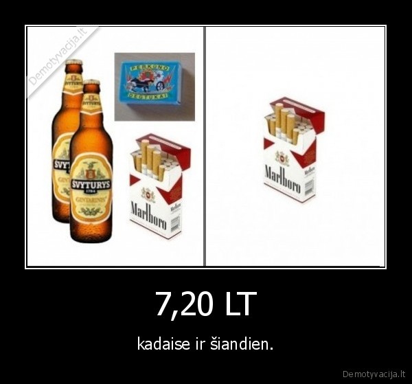 7,20 LT - kadaise ir šiandien.