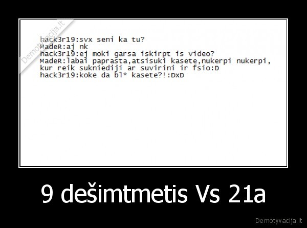 9 dešimtmetis Vs 21a - 