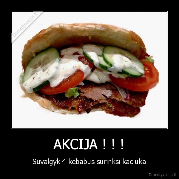 AKCIJA ! ! ! - Suvalgyk 4 kebabus surinksi kaciuka