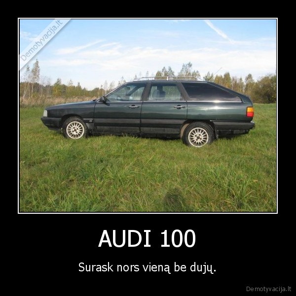 AUDI 100 - Surask nors vieną be dujų.