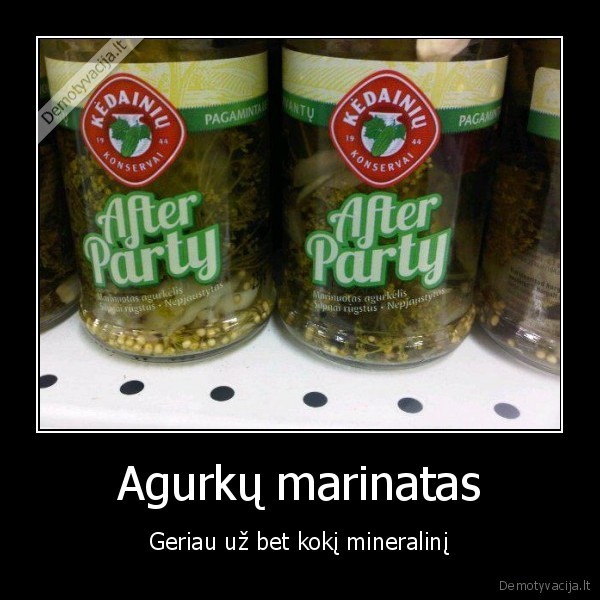 Agurkų marinatas - Geriau už bet kokį mineralinį