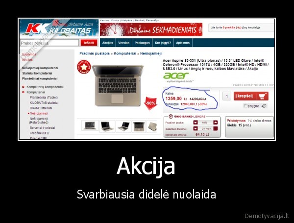 Akcija - Svarbiausia didelė nuolaida