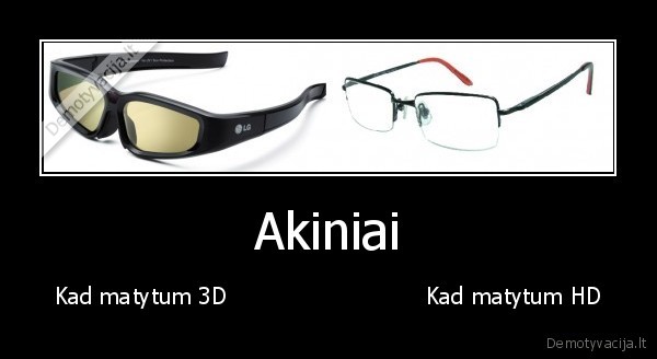 Akiniai - Kad matytum 3D                           Kad matytum HD