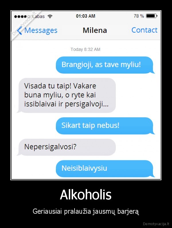 Alkoholis - Geriausiai pralaužia jausmų barjerą