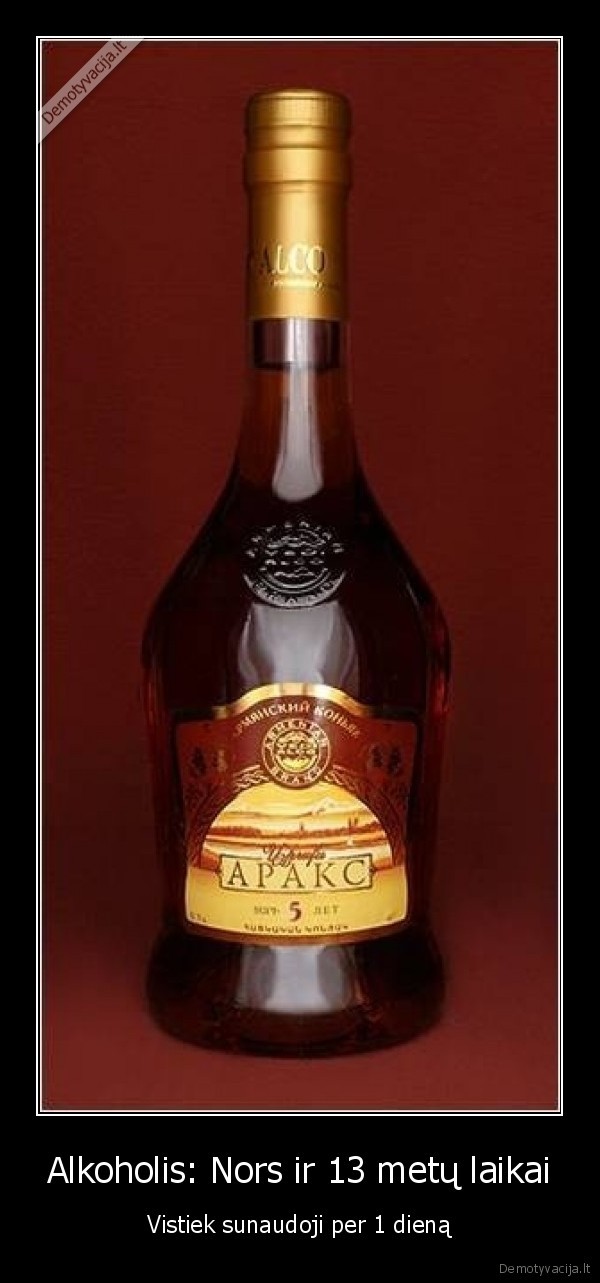 Alkoholis: Nors ir 13 metų laikai - Vistiek sunaudoji per 1 dieną