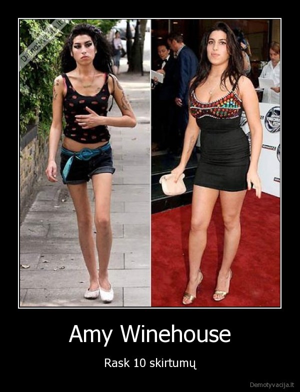 Amy Winehouse - Rask 10 skirtumų