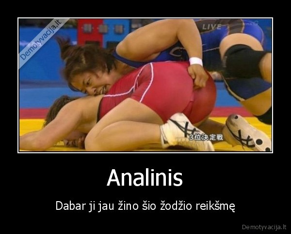 Analinis - Dabar ji jau žino šio žodžio reikšmę