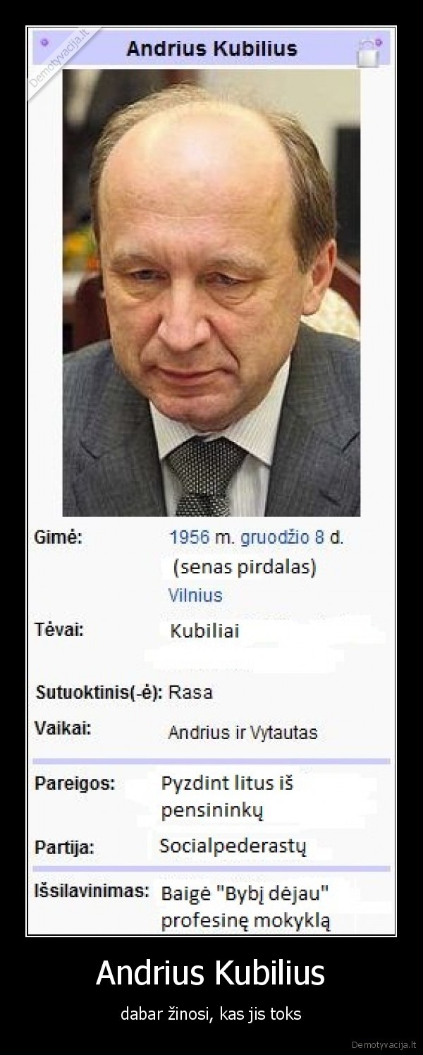 Andrius Kubilius - dabar žinosi, kas jis toks