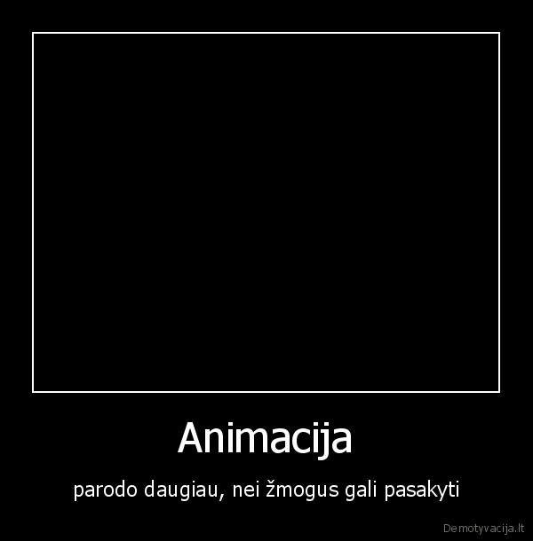 Animacija - parodo daugiau, nei žmogus gali pasakyti