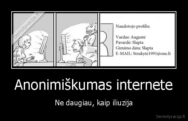 Anonimiškumas internete - Ne daugiau, kaip iliuzija