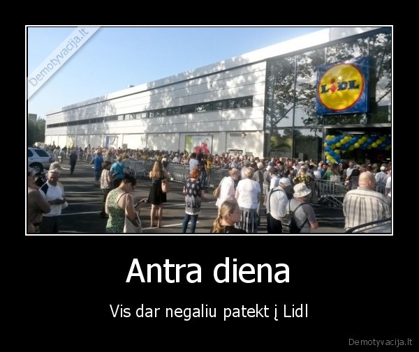 Antra diena - Vis dar negaliu patekt į Lidl