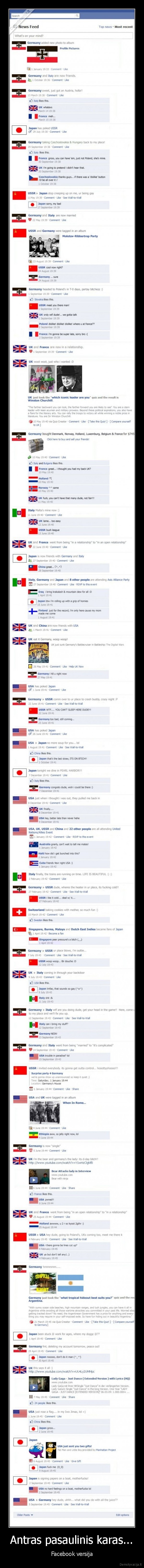 Antras pasaulinis karas... - Facebook versija