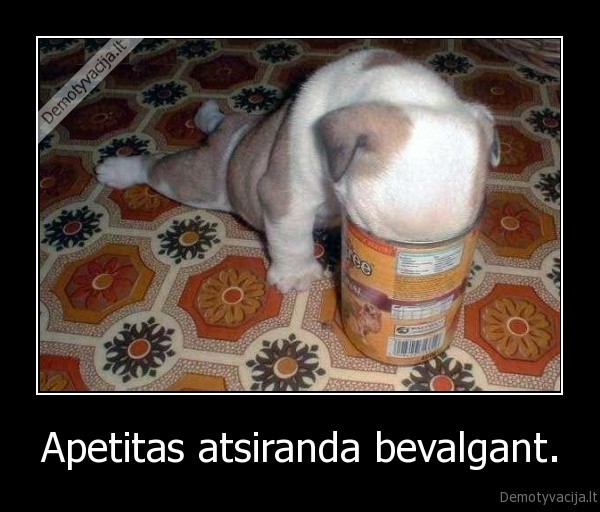 Apetitas atsiranda bevalgant. - 