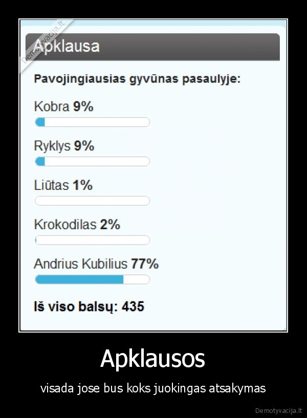 Apklausos - visada jose bus koks juokingas atsakymas