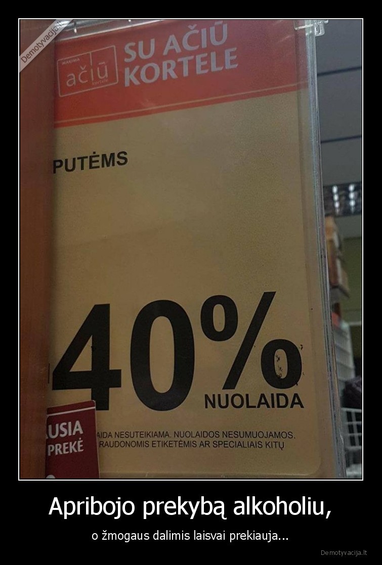 Apribojo prekybą alkoholiu, - o žmogaus dalimis laisvai prekiauja...