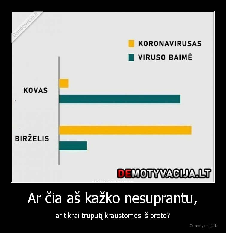 Ar čia aš kažko nesuprantu, - ar tikrai truputį kraustomės iš proto?