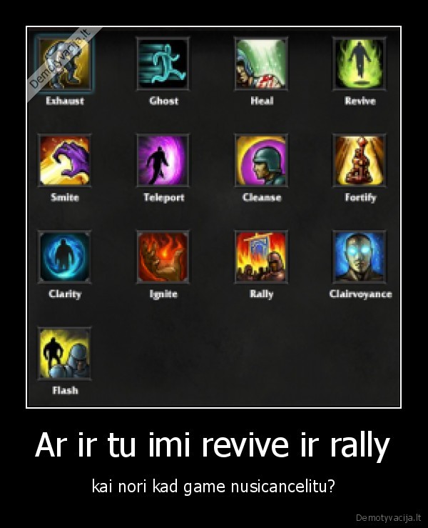 Ar ir tu imi revive ir rally - kai nori kad game nusicancelitu?