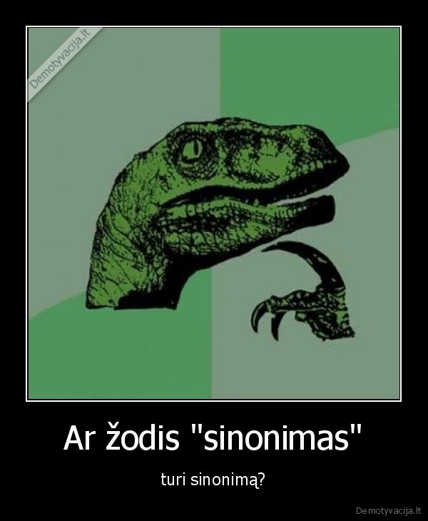 Ar žodis "sinonimas" - turi sinonimą?