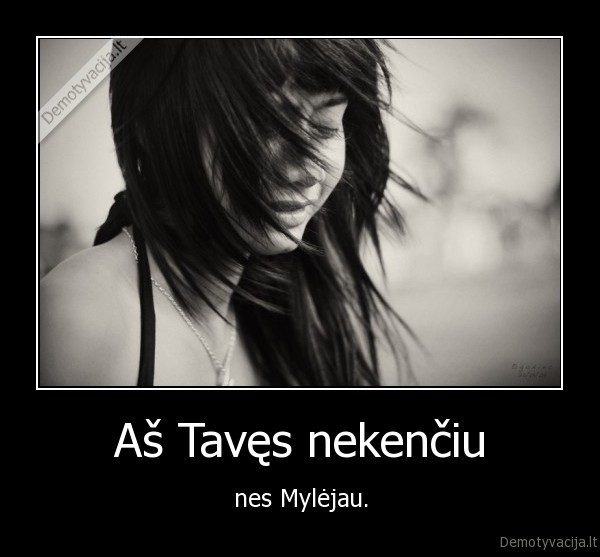 Aš Tavęs nekenčiu - nes Mylėjau.