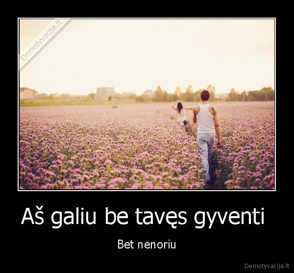 Aš galiu be tavęs gyventi  - Bet nenoriu