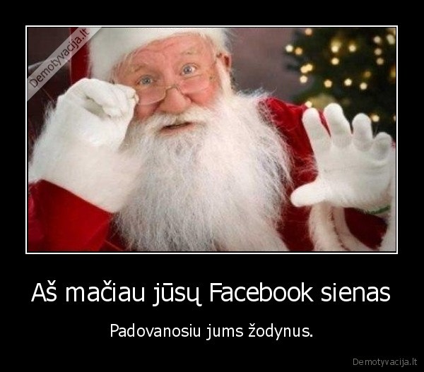 Aš mačiau jūsų Facebook sienas - Padovanosiu jums žodynus.