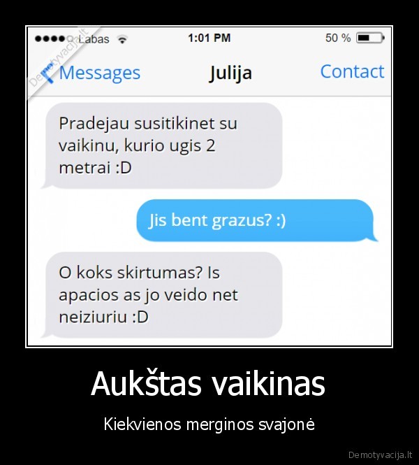 Aukštas vaikinas - Kiekvienos merginos svajonė