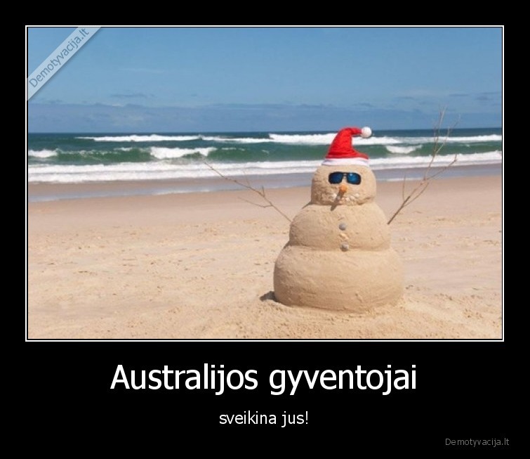 Australijos gyventojai - sveikina jus!