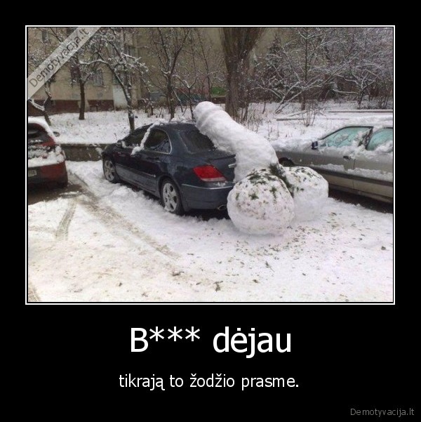 B*** dėjau - tikrają to žodžio prasme.