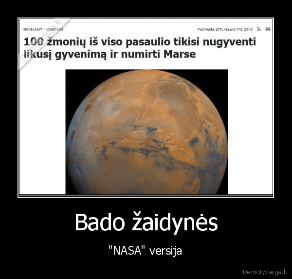 Bado žaidynės - "NASA" versija