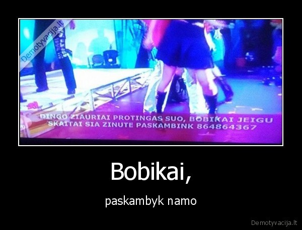 Bobikai, - paskambyk namo