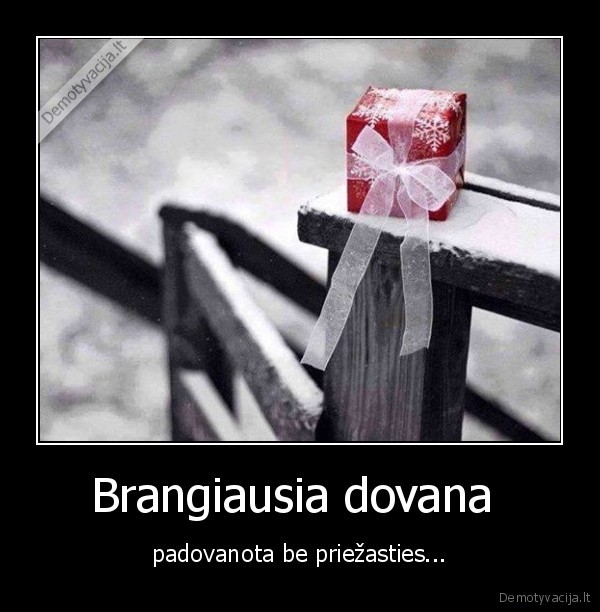 Brangiausia dovana  - padovanota be priežasties...