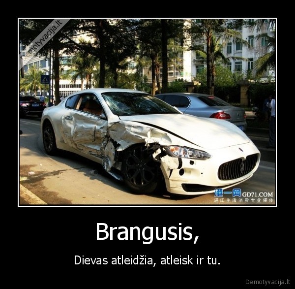 Brangusis, - Dievas atleidžia, atleisk ir tu.